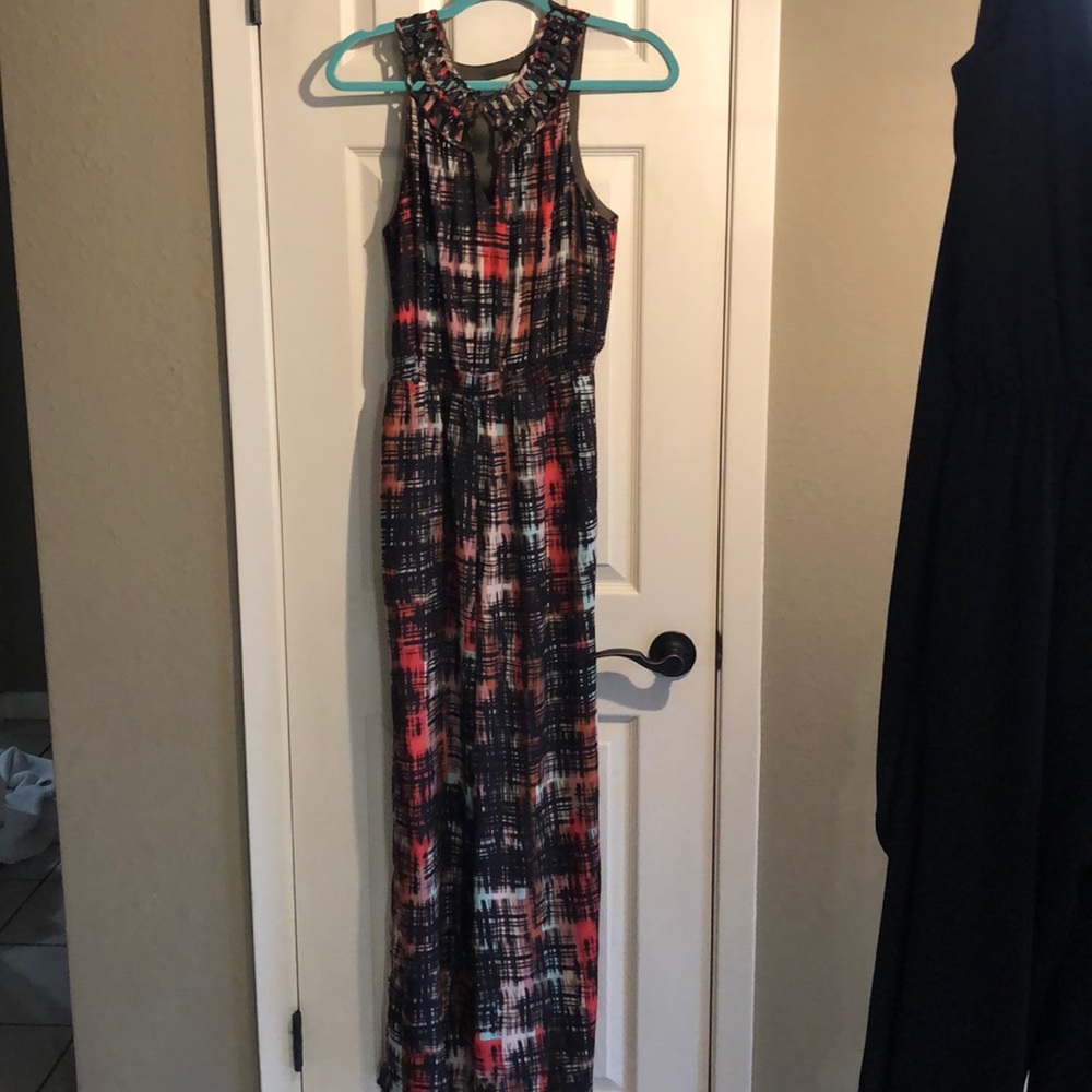 Multi color jumpsuit. Perfect for bridal shower